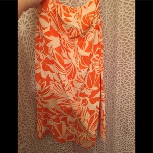AEO Hawaiian Print Strapless Dress